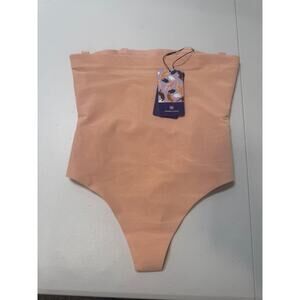 Honeylove SuperPower Thong Shapewear Womens Large Pink High Waist Control